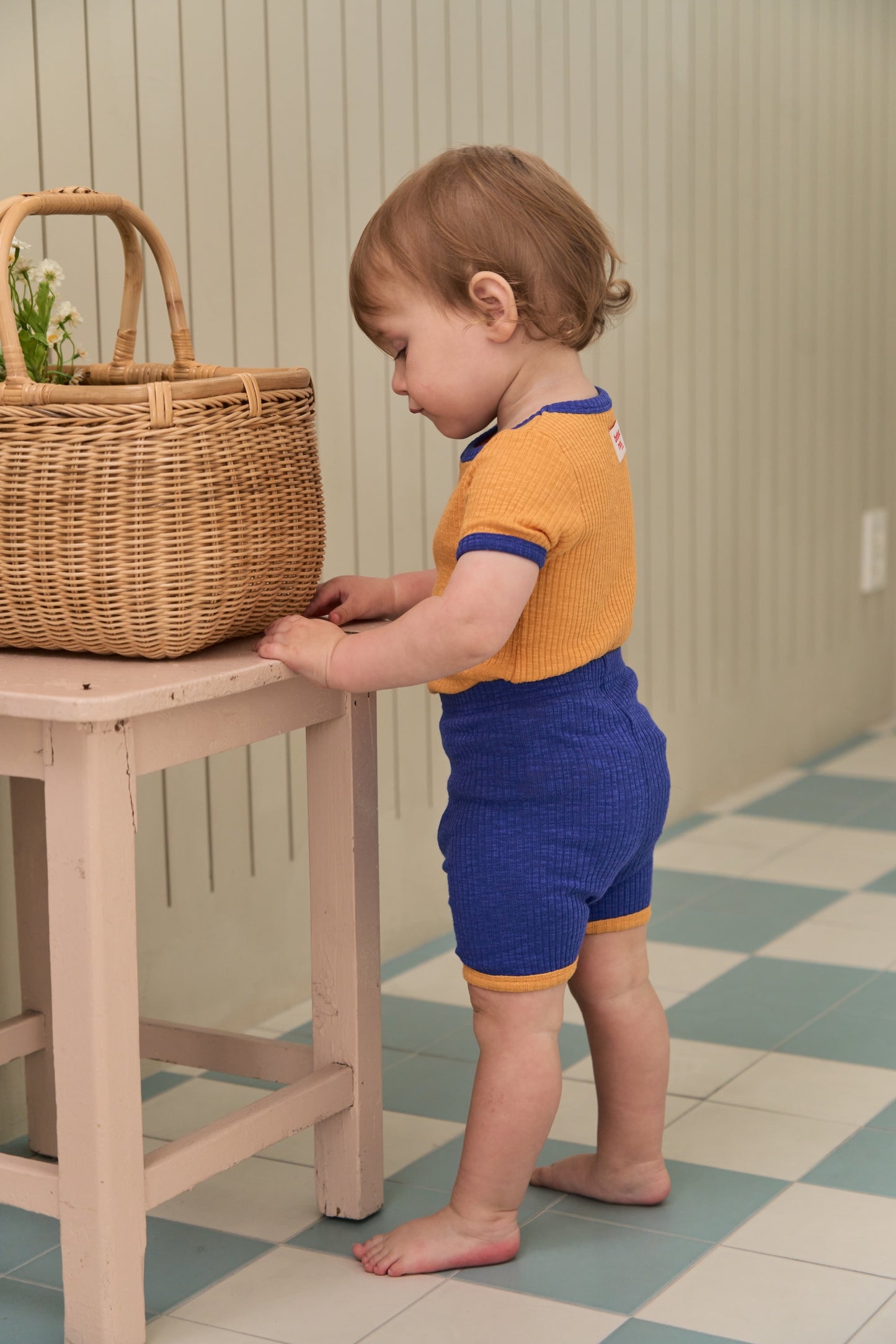 Unique baby clothes in soft fabric, perfect for active play and relaxing indoors
