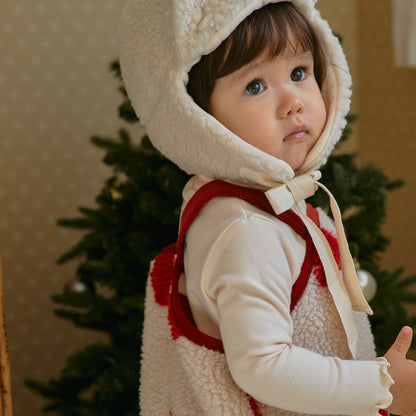 Heart Sherpa Fleece Romper | Sweatshirt