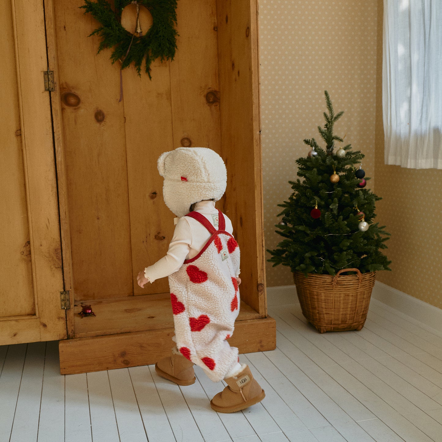 Heart Sherpa Fleece Romper | Sweatshirt