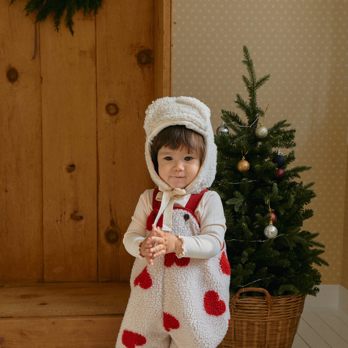 Heart Sherpa Fleece Romper | Sweatshirt