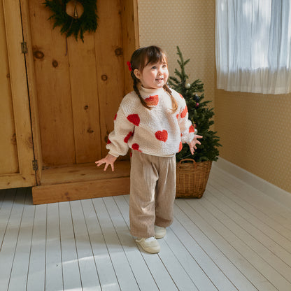 Heart Sherpa Fleece Romper | Sweatshirt