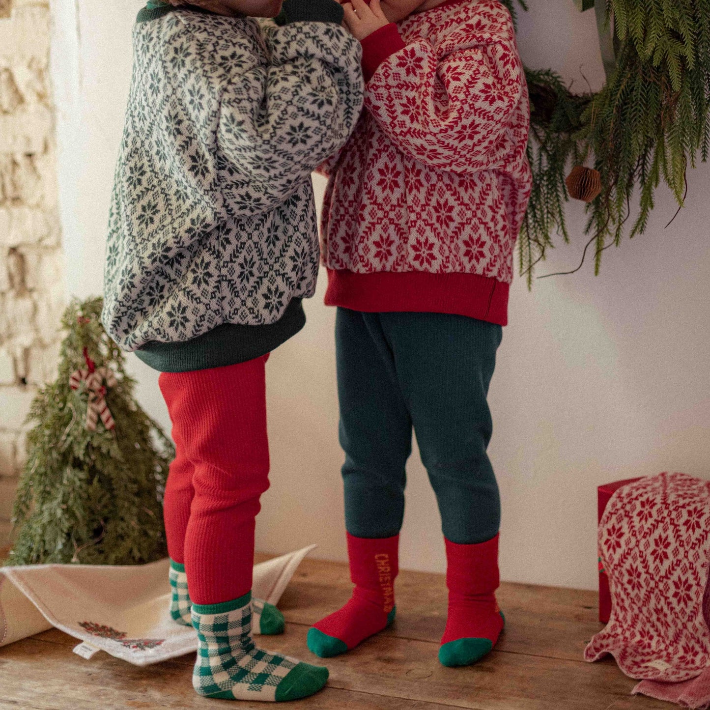 Ribbed Fleece-Lined Pants