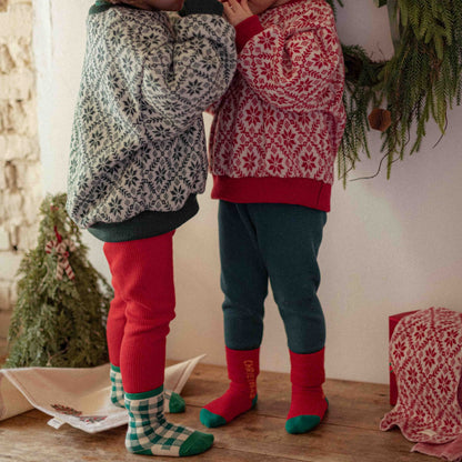 Ribbed Fleece-Lined Pants