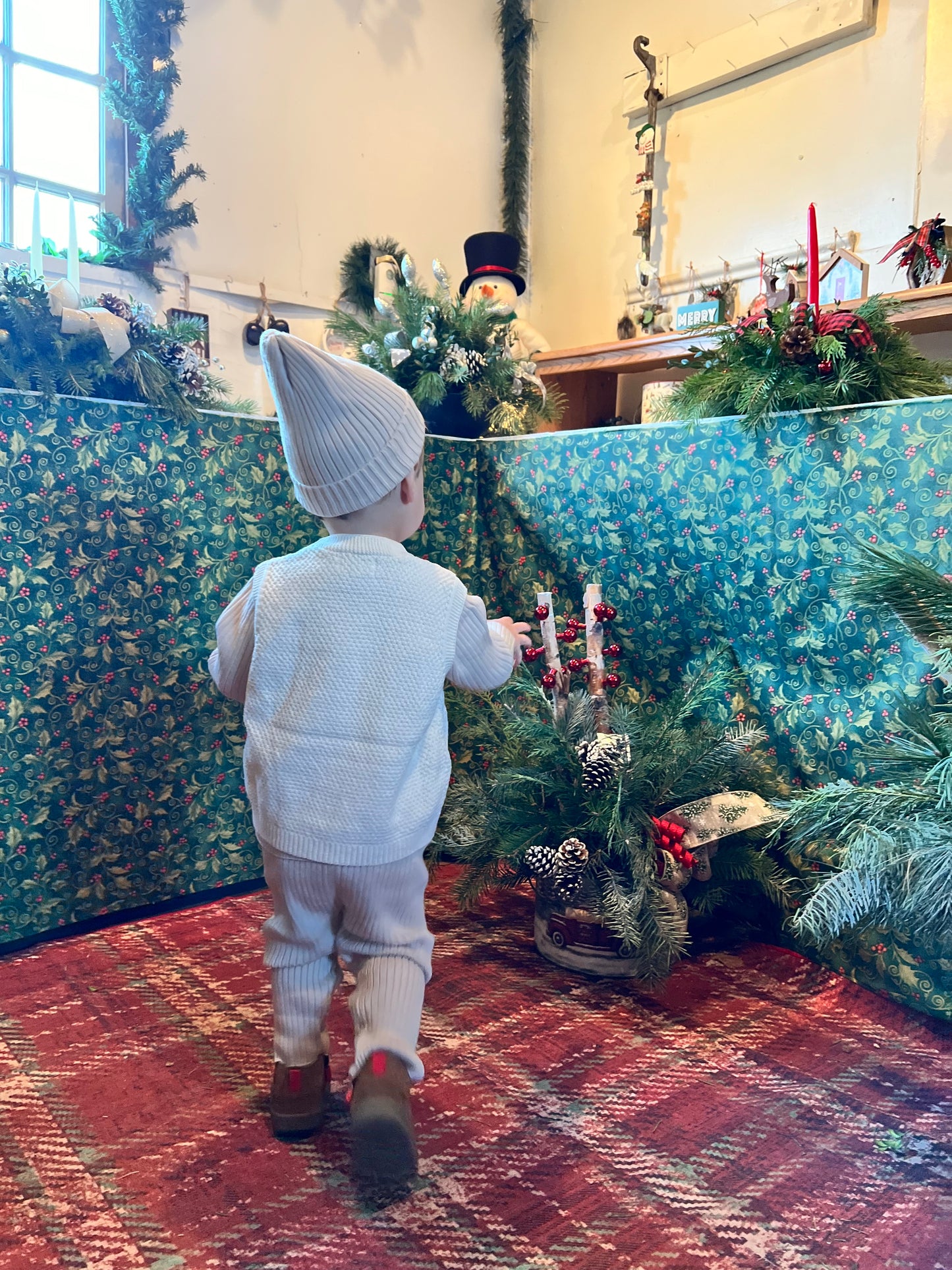 Baby Solid Rib Knitted Soft Sweater 3-pc Set