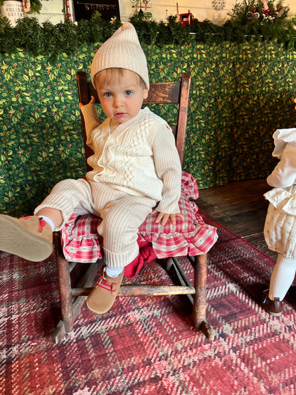 Baby Solid Rib Knitted Soft Sweater 3-pc Set