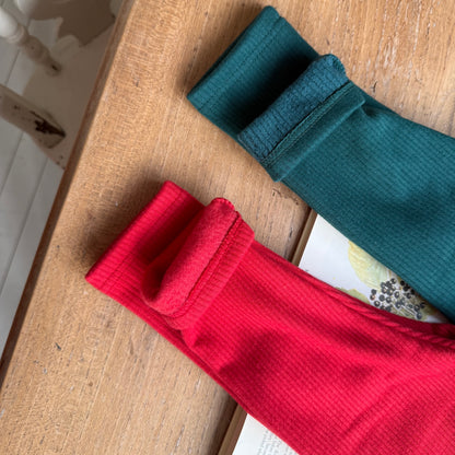 Ribbed Fleece-Lined Pants