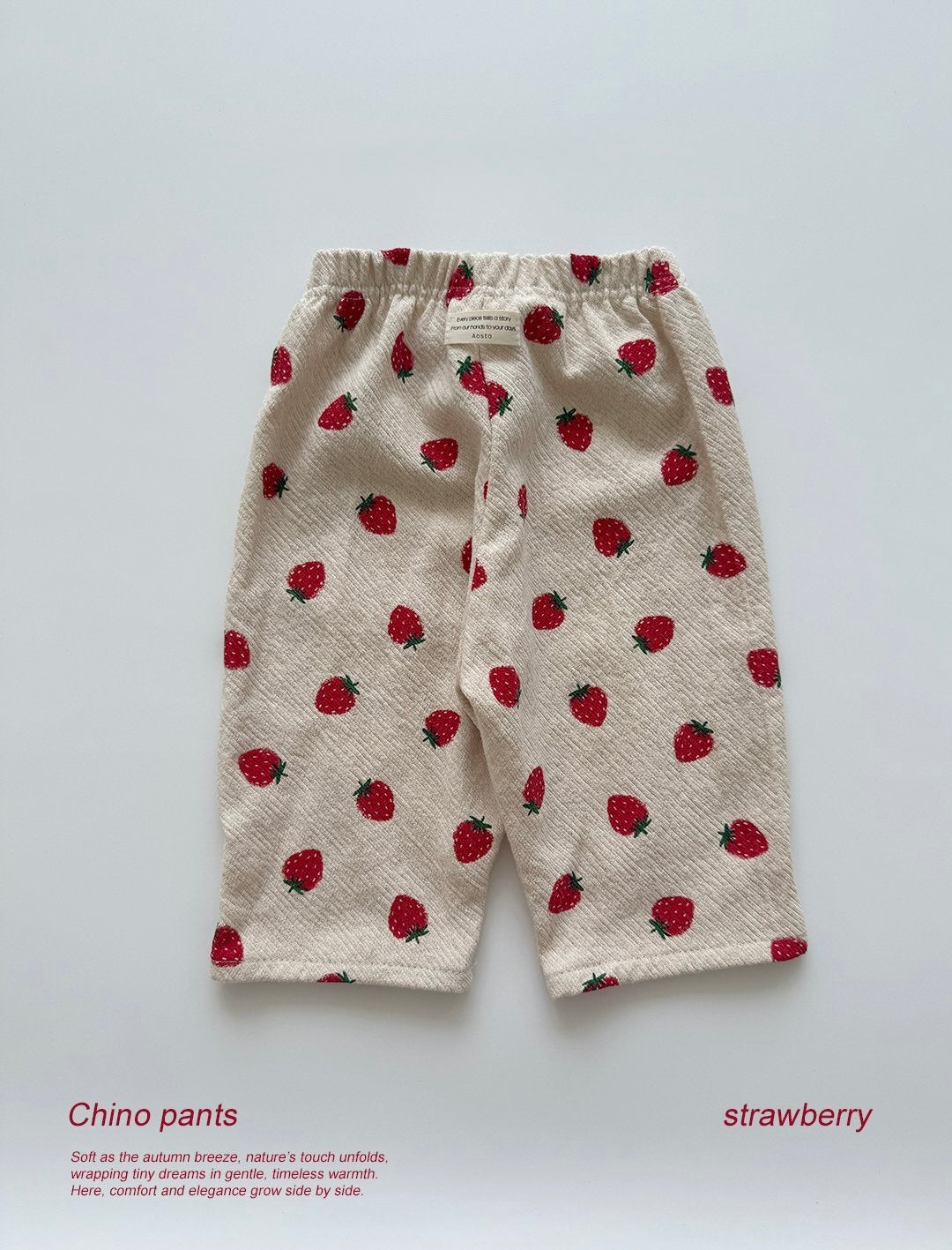 Toddler Chino pants with strawberry pattern chino pants