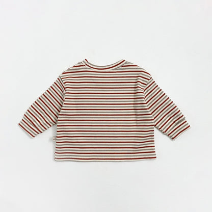 Striped long-sleeve shirt for baby toddlers