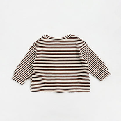 Striped long-sleeve shirt for baby and toddlers