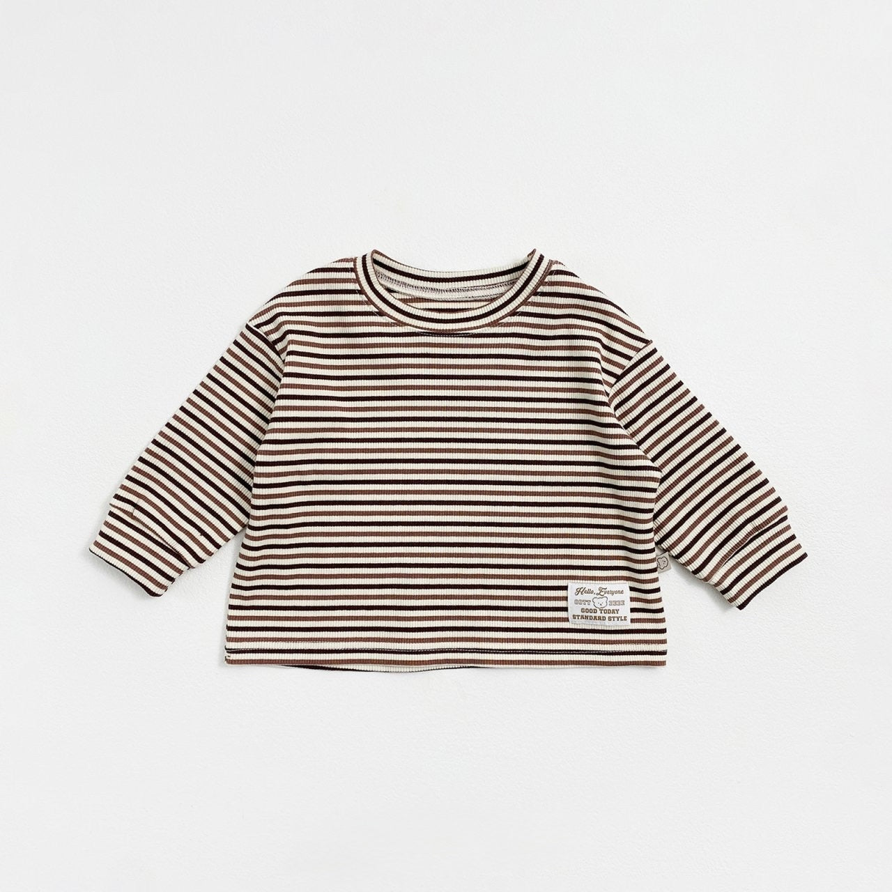 Striped long-sleeve shirt for baby and toddlers