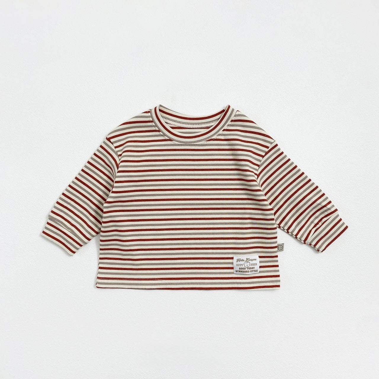 Striped long-sleeve shirt for baby