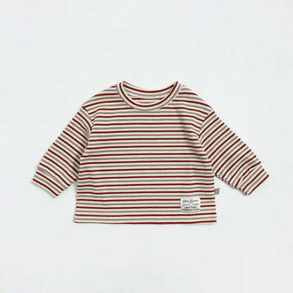 Striped long-sleeve shirt for baby