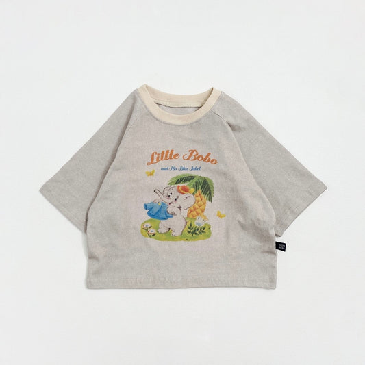 Gray Toddler's Long sleeve shirt with elephant design