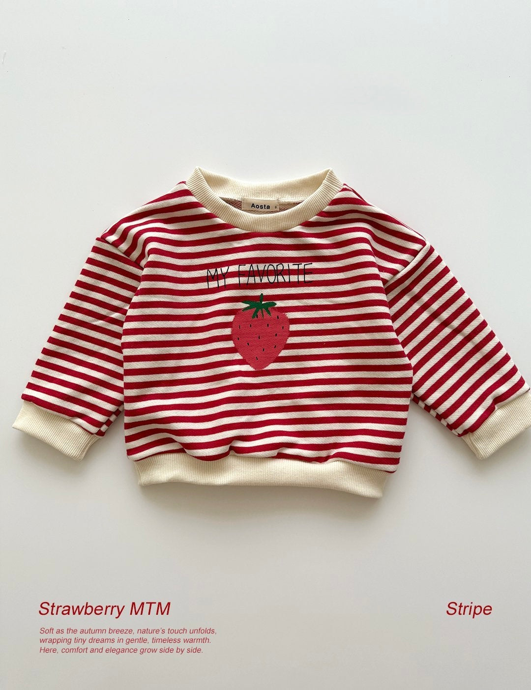 red striped baby toddler sweatshirt