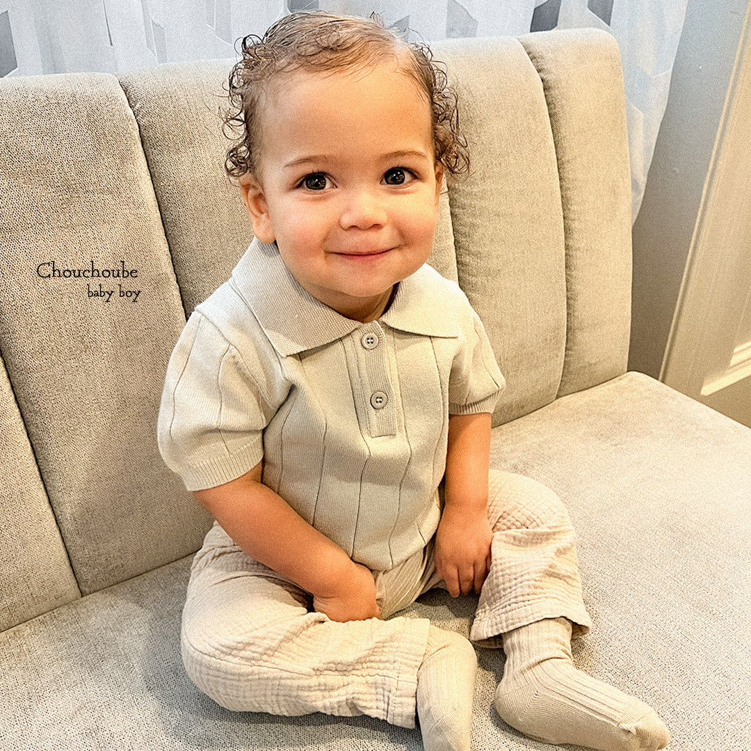 Baby Boy 100% Cotton Sweater Polo