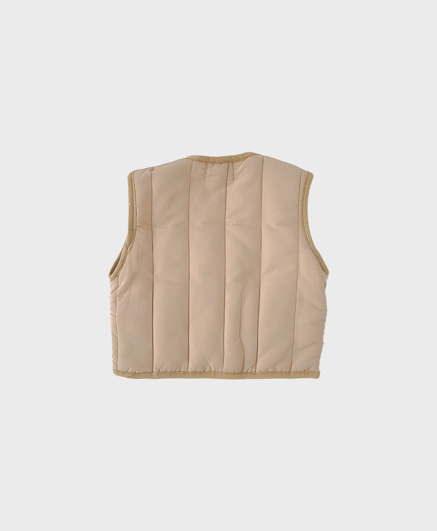 Baby Windproof Quilted Puffer Vest - Brown
