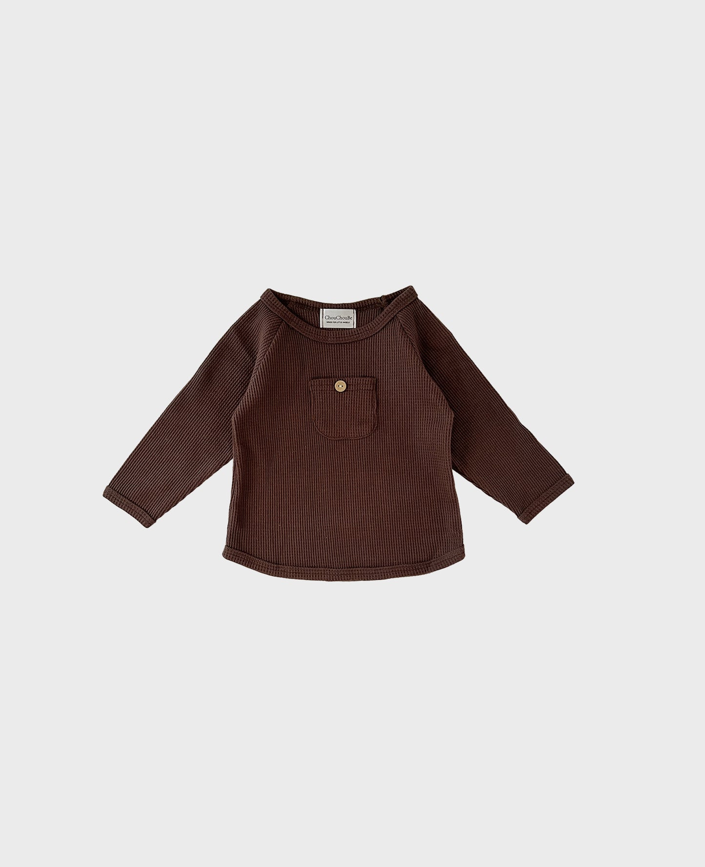 Baby Pocket Chunky Long Sleeve Waffle T-Shirts