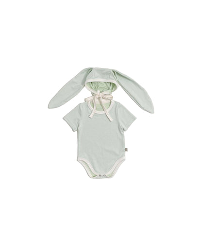Best baby onesies in soft cotton with hat mint colored
