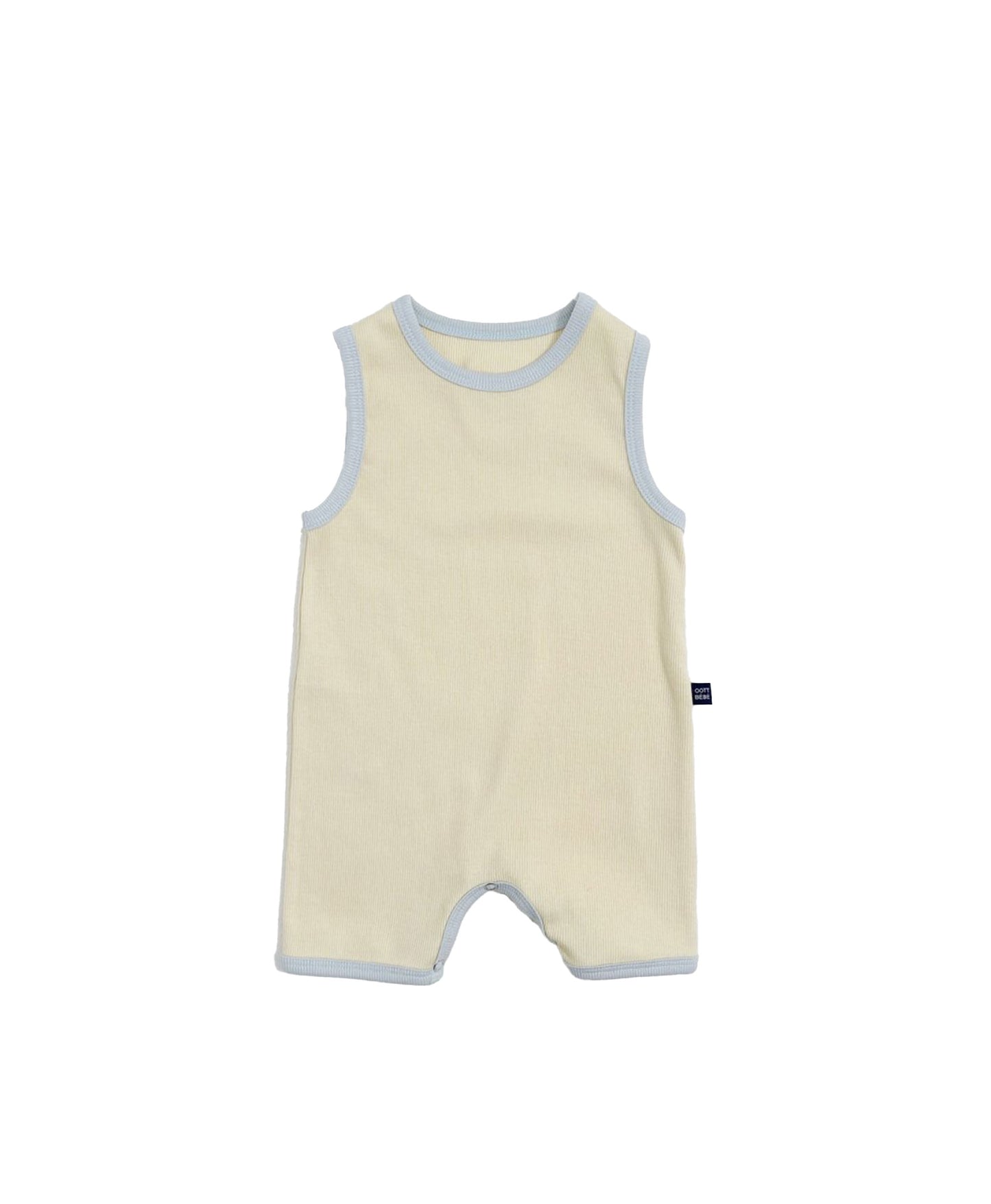 toddler and baby matching outfits with soft cotton fabric in blue and yellow