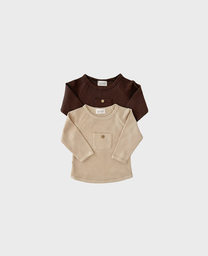 Baby Pocket Chunky Long Sleeve Waffle T-Shirts